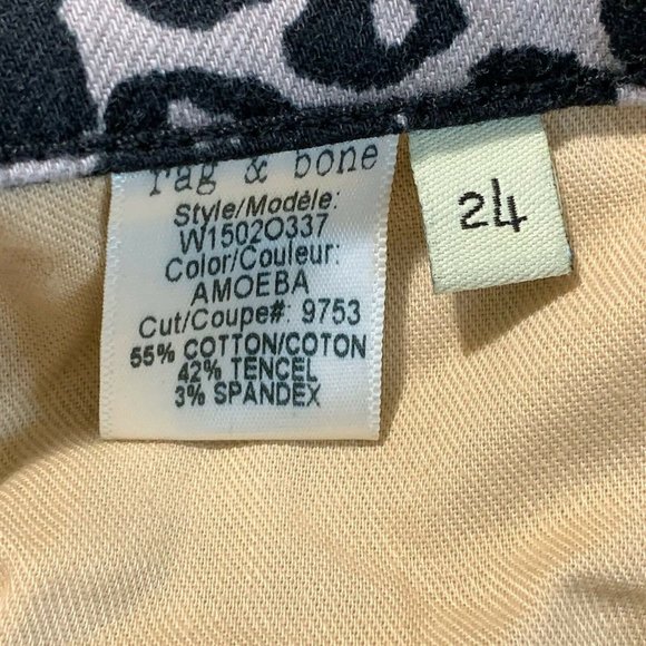 Rag & Bone Skinny Stretch Jean Animal Print Sz 24 - Picture 5 of 5